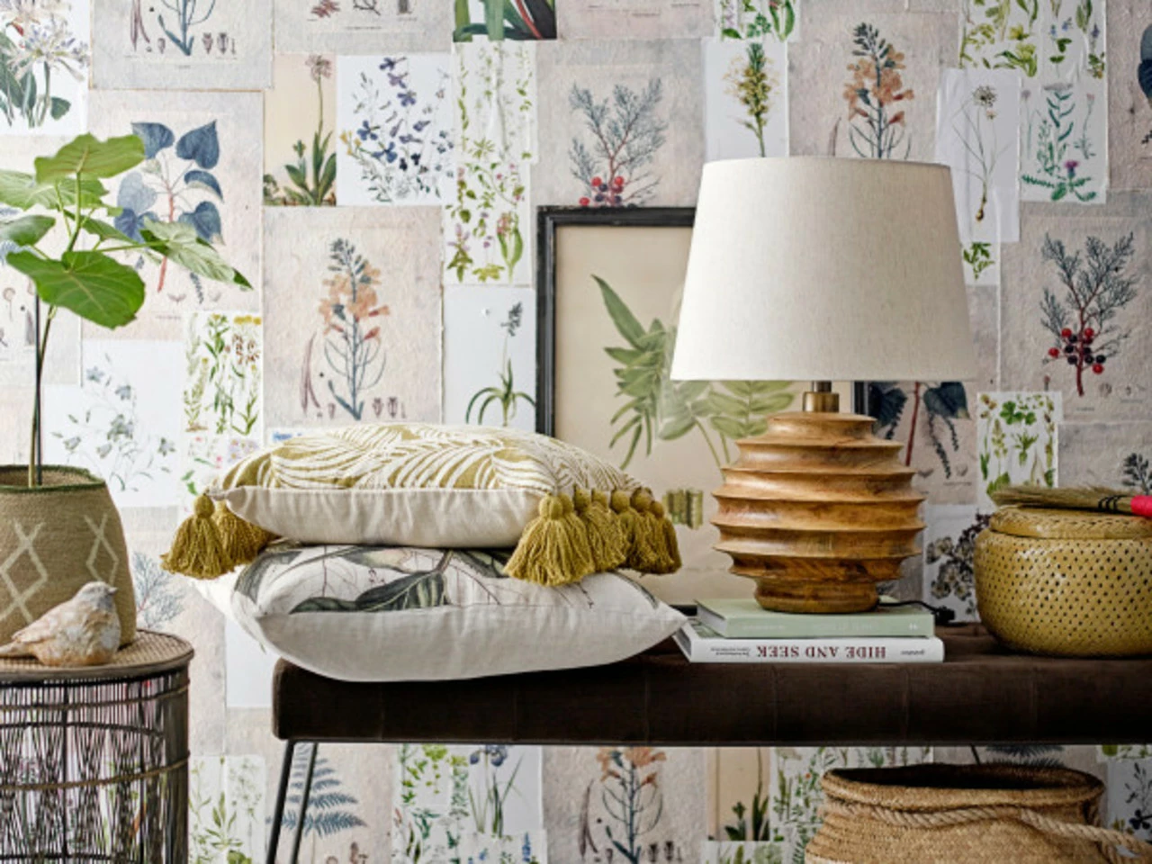 Bloomingville Isser Kussen - Groen 5 Bloomingville Isser Kussen - Groen - Afbeelding 3