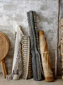 Bloomingville Joob Vloerkleed Wol - Zwart -TEXTIEL Winkel bloomingville joob vloerkleed wol zwart 2