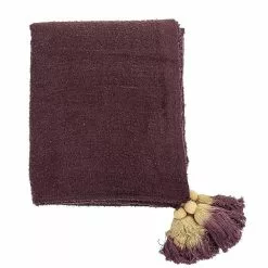 Bloomingville Plaid Donkerrood Acryl -TEXTIEL Winkel bloomingville plaid donkerrood acryl 1