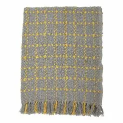 Bloomingville Plaid Grijs Acryl 5 Bloomingville Plaid Grijs Acryl -TEXTIEL Winkel bloomingville plaid grijs acryl 1