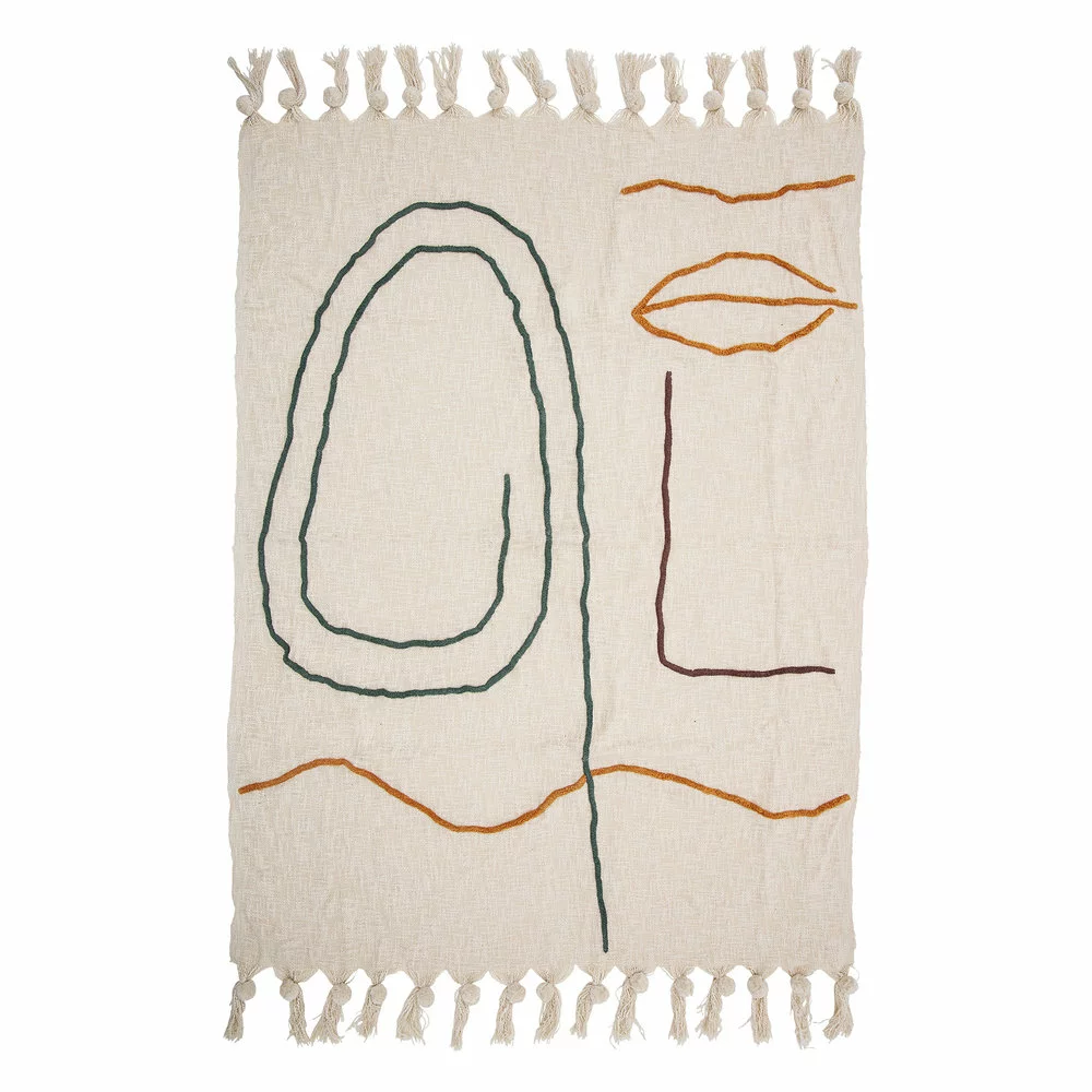 Bloomingville Plaid Katoen Naturel - 150x125cm 6 Bloomingville Plaid Katoen Naturel - 150x125cm - Afbeelding 4