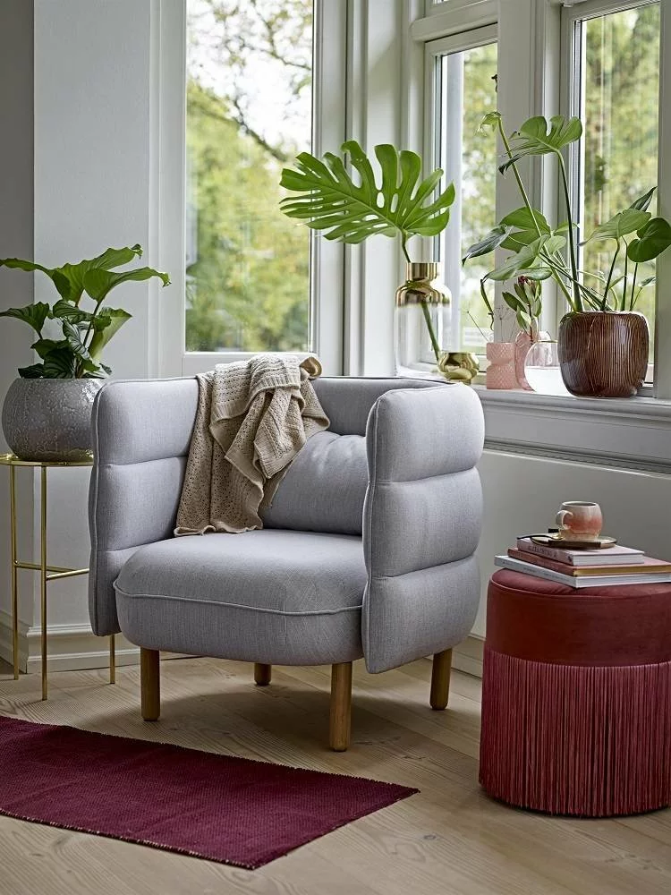 Bloomingville Vloerkleed Donkerrood Katoen 4 Bloomingville Vloerkleed Donkerrood Katoen - Afbeelding 2