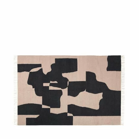 Broste Copenhagen Gertrud Vloerkleed Zwart - 140x200cm 4 Broste Copenhagen Gertrud Vloerkleed Zwart - 140x200cm - Afbeelding 2
