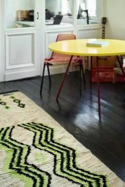 HKliving Geknoopt Vloerkleed Runner Neon Groen 80x370cm - TTK3090 -TEXTIEL Winkel hkliving geknoopt vloerkleed runner neon groen 80x 5