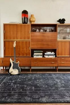 HKliving Geknoopt Vloerkleed Zwart - TTK3104 -TEXTIEL Winkel hkliving geknoopt vloerkleed zwart ttk3104 4