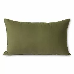 HKliving Gestreept Velvet Kussen -groen/camo 30x50cm -TEXTIEL Winkel hkliving gestreept velvet kussen groen camo 30x50c 1