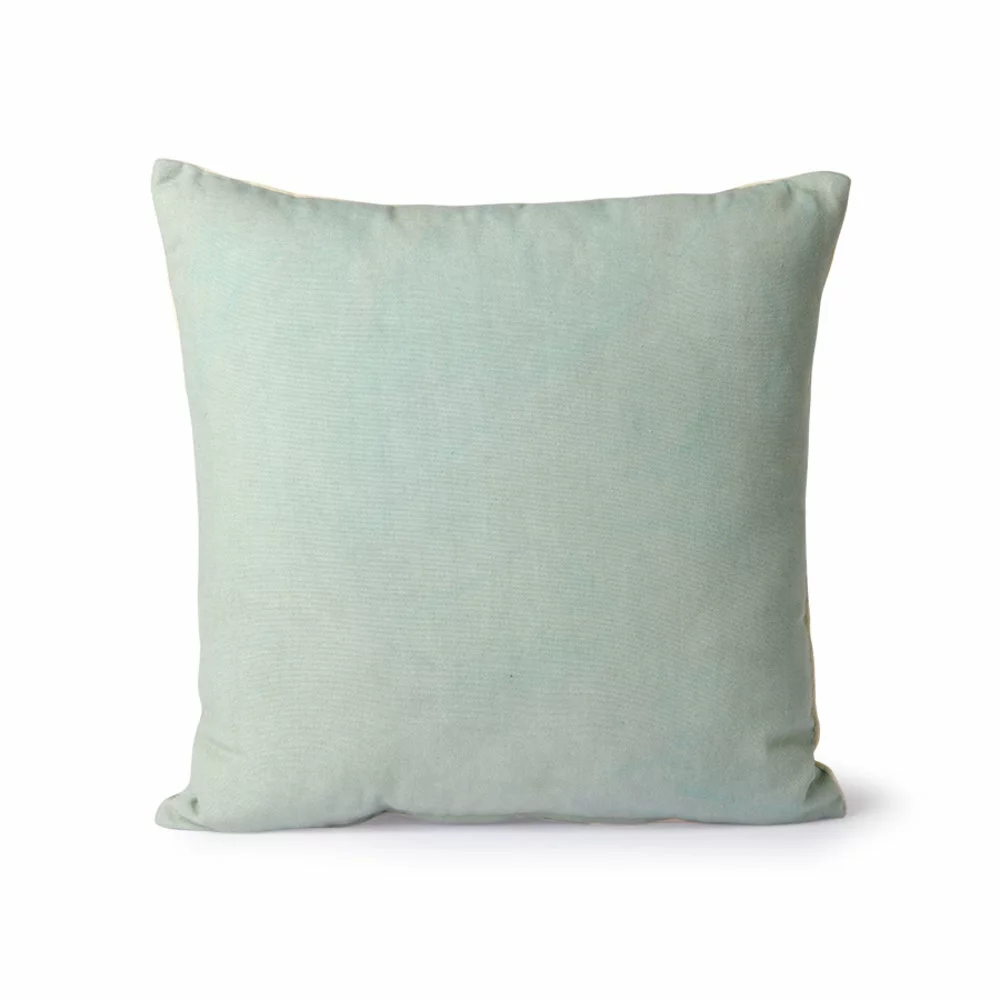 HKliving Gestreept Velvet Kussen - Mint/groen 45x45cm 4 HKliving Gestreept Velvet Kussen - Mint/groen 45x45cm - Afbeelding 2
