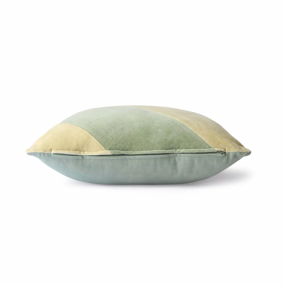 HKliving Gestreept Velvet Kussen - Mint/groen 45x45cm 5 HKliving Gestreept Velvet Kussen - Mint/groen 45x45cm - Afbeelding 3