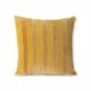 HKliving Gestreept Velvet Kussen - Oker/goud 45x45cm