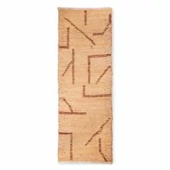 HKliving Handgeweven Vloerkleed Runner - Peach/mocka 70x200cm