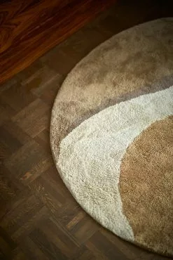 HKliving Natural Waves Badmat Ø120cm - TTK3107 -TEXTIEL Winkel hkliving natural waves badmat 120cm ttk3107 4