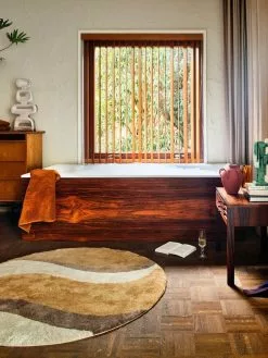 HKliving Natural Waves Badmat Ø120cm - TTK3107 -TEXTIEL Winkel hkliving natural waves badmat 120cm ttk3107 5