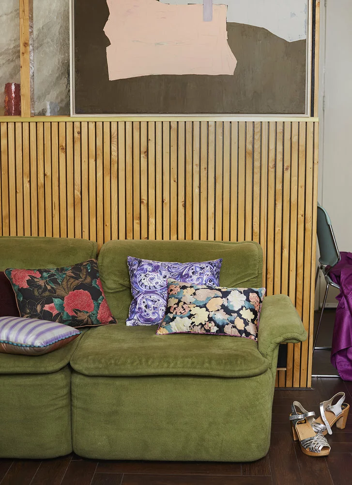 HKliving Stitched Kussen - Floral 8 HKliving Stitched Kussen - Floral - Afbeelding 6