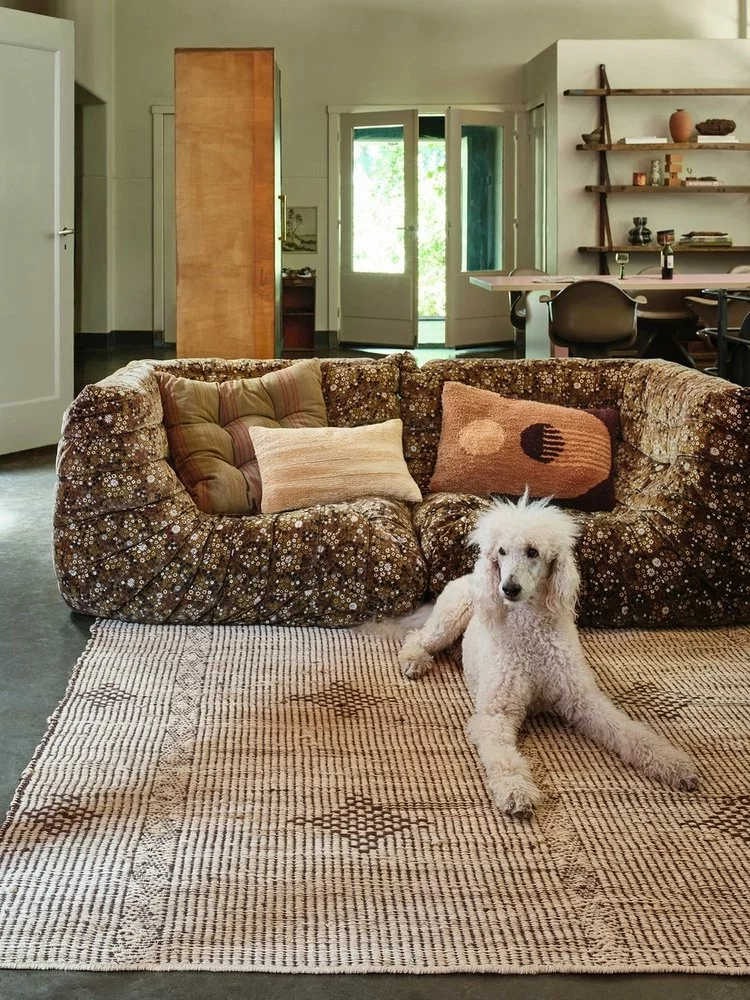 HKliving Tufted Graphic Kussen Bark - TKU2161 10 HKliving Tufted Graphic Kussen Bark - TKU2161 - Afbeelding 8