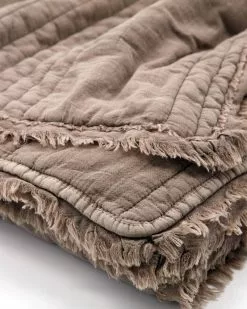 House Doctor Ruffle Plaid Lichtbruin - 261130002 -TEXTIEL Winkel house doctor ruffle plaid lichtbruin 261130002