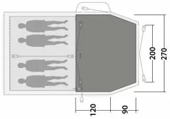 Outwell Nevada 4P Flat Woven Carpet (270 X 210 Cm) -TEXTIEL Winkel outwell nevada 4p flat woven carpet 270 x 210 cm grey 1