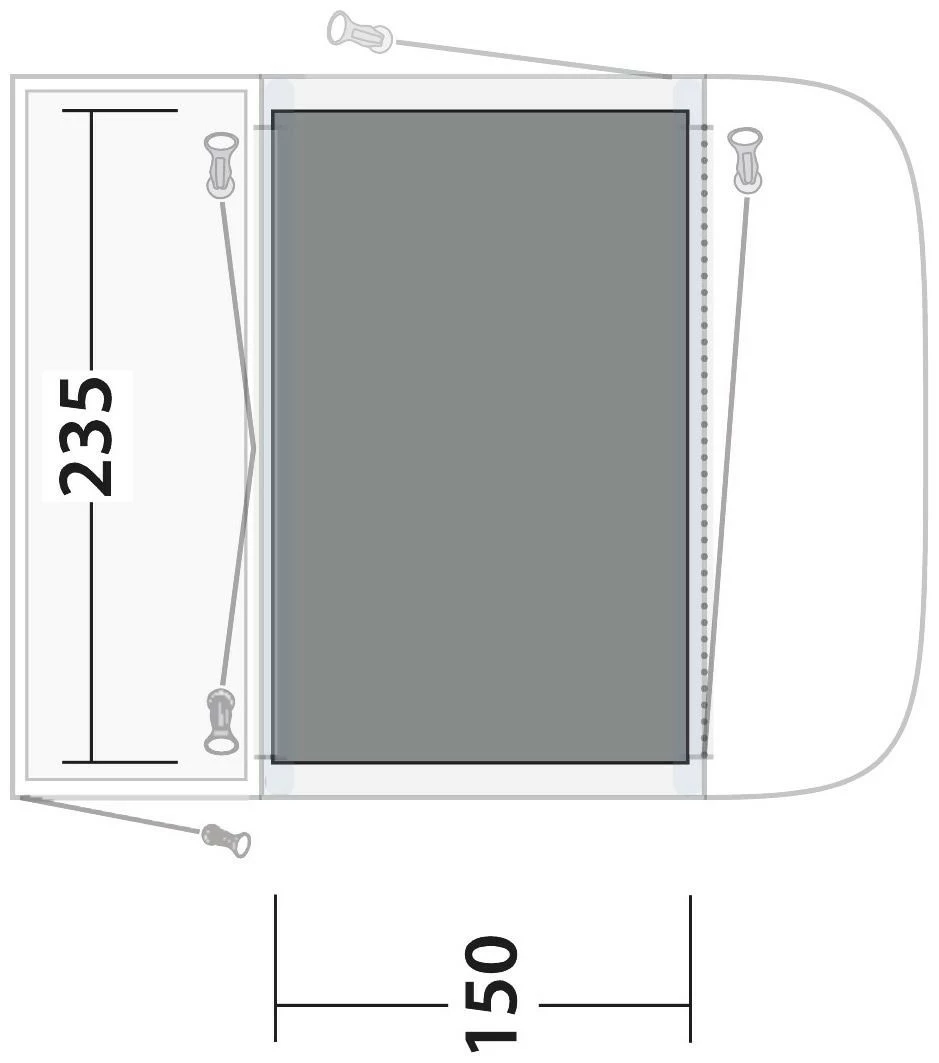 Outwell Newburg / Waystone 160 Carpet Black-Grey 5 Outwell Newburg / Waystone 160 Carpet Black-Grey - Afbeelding 3