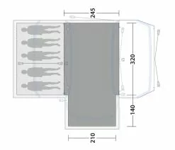 Outwell Oakdale 5PA Flat Woven Carpet -TEXTIEL Winkel outwell oakdale 5pa flat woven carpet grey 245 x 460 cm grey 1 1