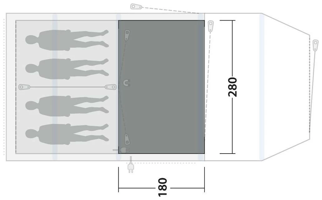 Outwell Parkdale 4PA Flat Woven Carpet 5 Outwell Parkdale 4PA Flat Woven Carpet - Afbeelding 3