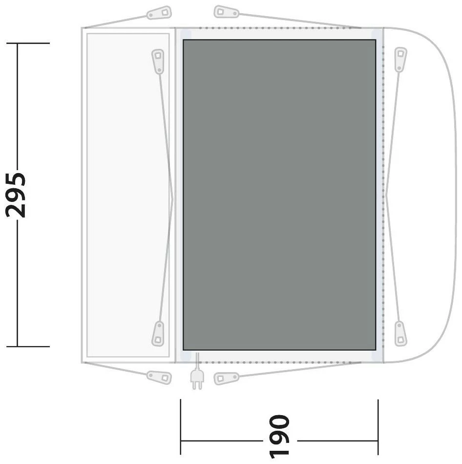 Outwell Parkville 200 Carpet Flat Woven Black-Grey 5 Outwell Parkville 200 Carpet Flat Woven Black-Grey - Afbeelding 3